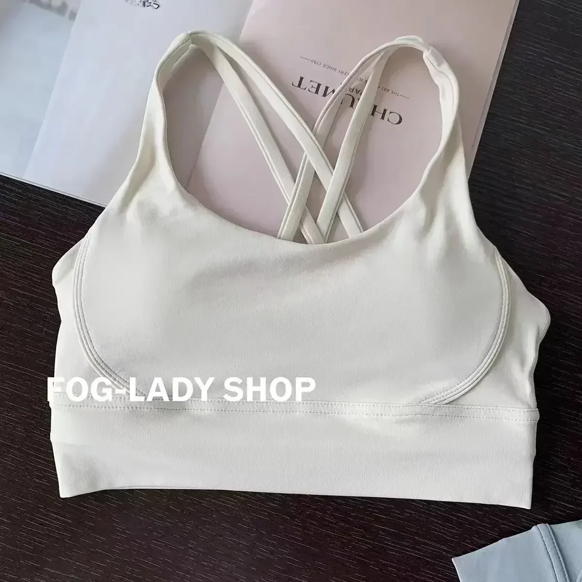 Lemon Women Athletic Fitness Sports Bra Solid Color Cross Sexy Tights Tank Top Bra With Chest Pad Soft Gym Yoga Exercise Vest 5