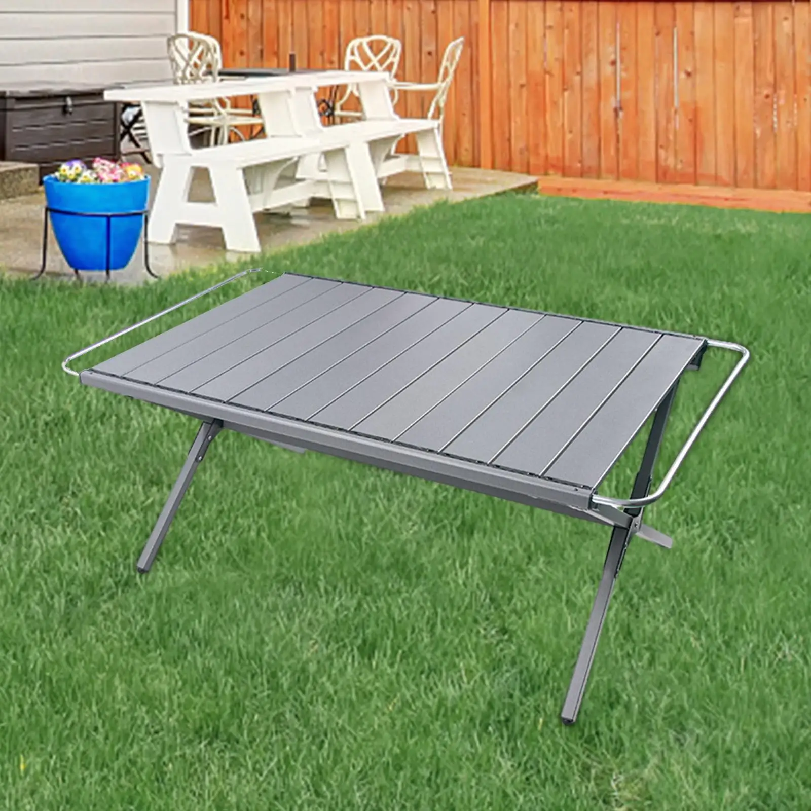 Folding Camping Table Furniture Roll up Picnic Table for Outdoor Beach Patio