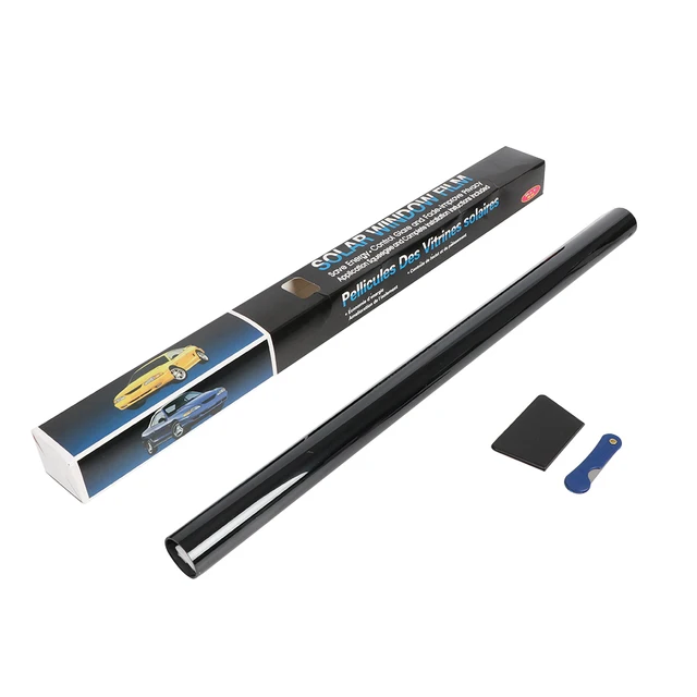50*300CM Black Car Window Film 5%/20%/35%/50%/70% VLT Window Tinting Glass Shading Sticker Summer UV Protector Auto Accessories 6