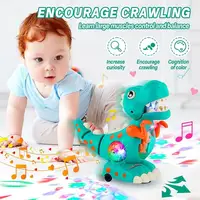 Dinosaur Toys Baby Toys Light Up Musical CrawlingTummy Time Montessori Sensory Interactive Electric Toys For Kids Birthday Gifts 1