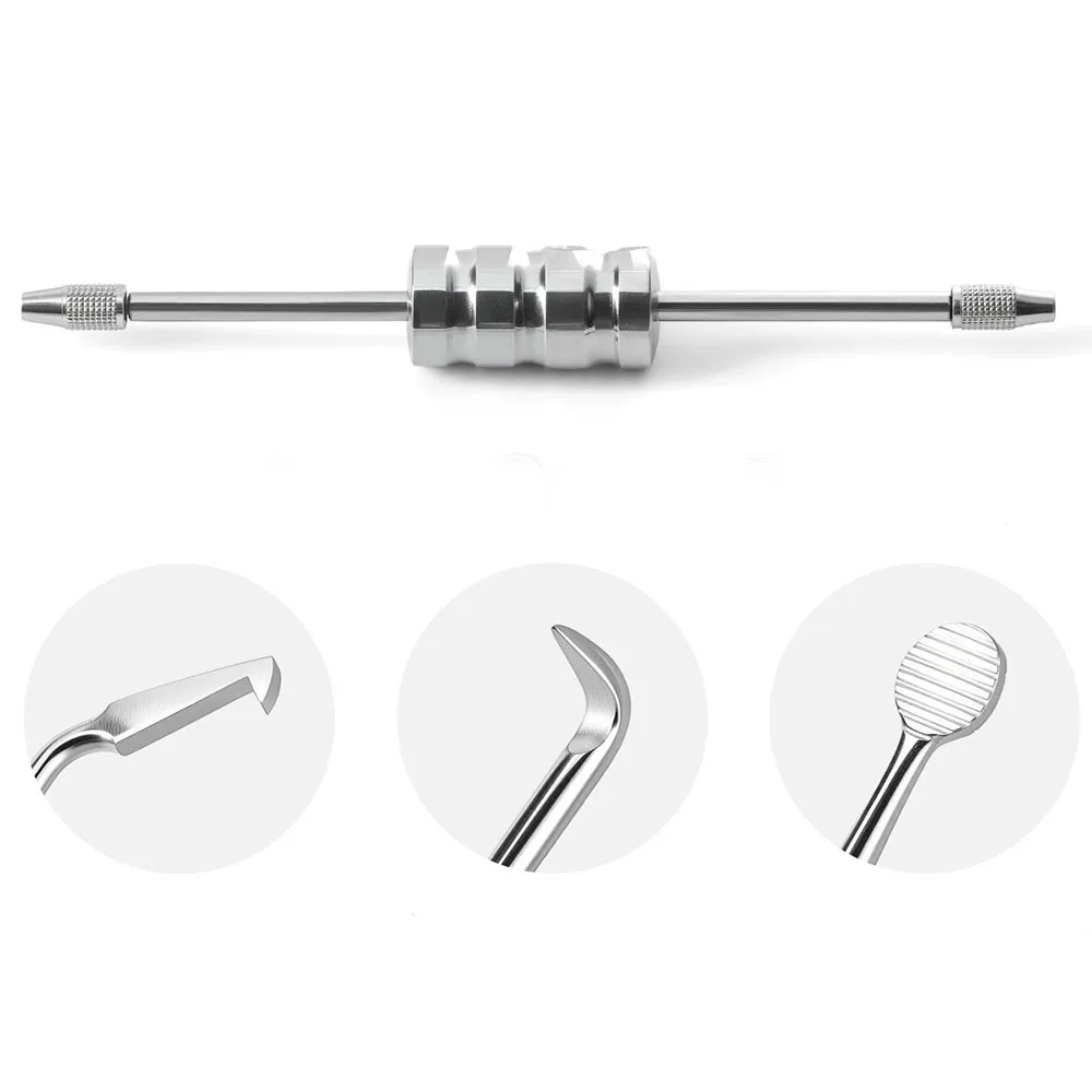 AZDENT Dental Crown Remover Kit Edelstahlgriff mit 3 Schlüsseln Tipps Zahnrestaurierungswerkzeug Zahnärzte Zahnmedizin Instrument – Detail 6