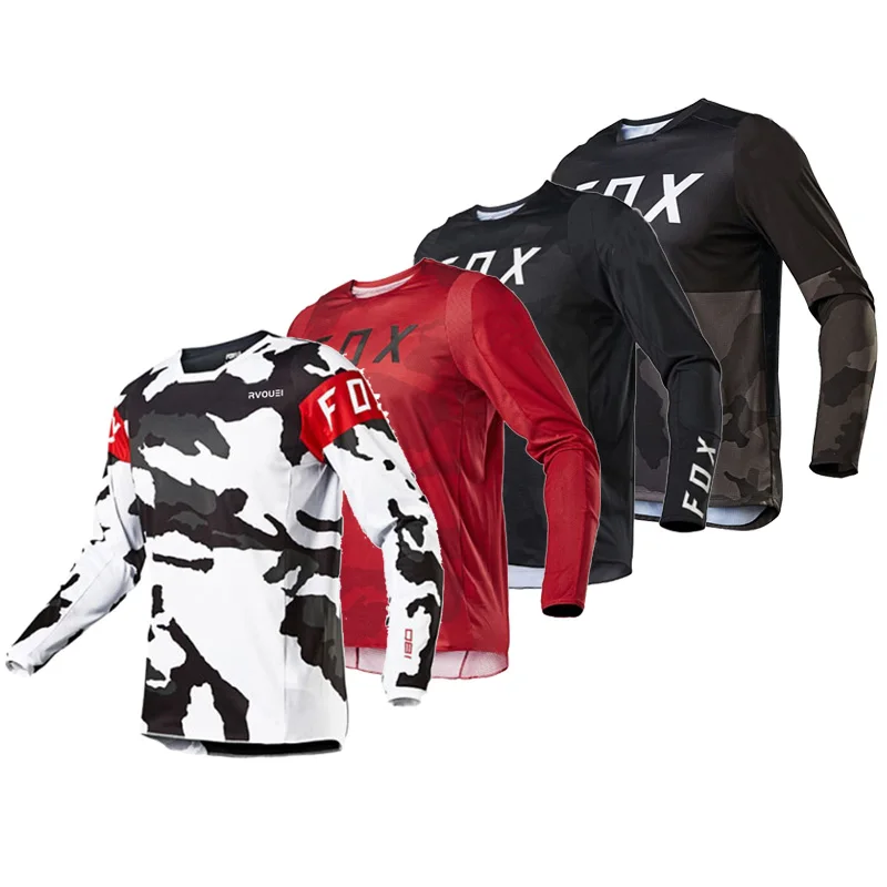 Rvouei Fox New Camouflage Motocross Jersey Mtb Off Road Mountain Bike Downhill Abbigliamento Mx Bmx Maglie Da Ciclismo Enduro Felpa