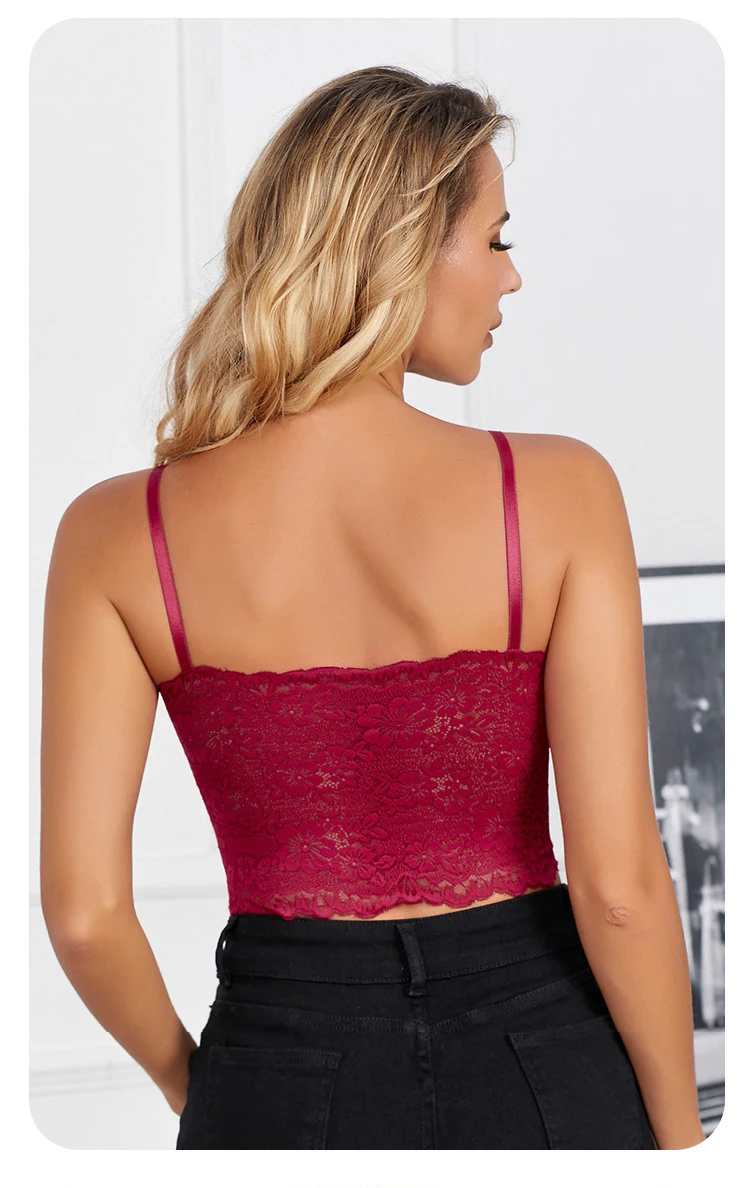 Meet'r verstellbares Rückeneinsatzpolster, Dessous, Versuchung, Damen-Spitzen-Büstenhalter, sexy und charmante BH-Weste, Unterwäsche – Detail 3