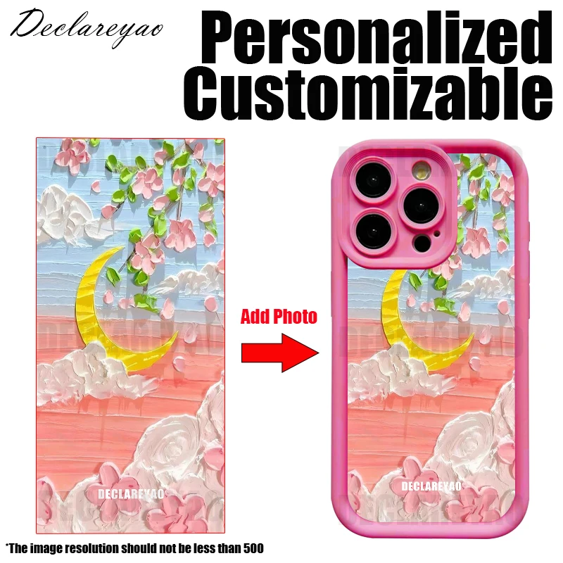 Personalisierte DIY individuelle Foto individuelle Hülle für Apple iPhone 16 Pro Max 15 14 Plus 13 12 Mini 16e Cover Bild Silikon weich – Detail 5