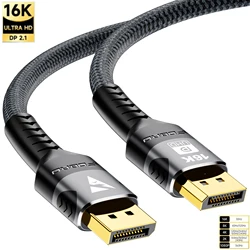 Ultra High-Resolution DisplayPort Cable with HDR Support - 2m (16K DP 2.1 Cable)