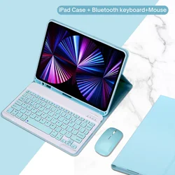 Detachable Multilingual Bluetooth Keyboard Cover - Portuguese (Blue B)