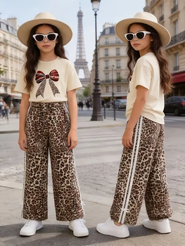 Girls 2 Piece Leopard Outfit Set 2