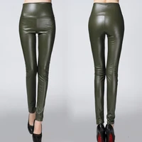 4403-43890b.jpg High Waist Leather Pants (Slim Look)
