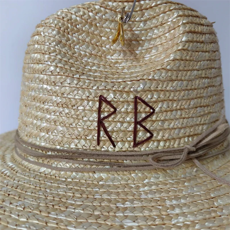 Straw Hat Gold Chain Accessories Jazz Hip Hop Summer Punk Style Beach Church fashion hat straw hat hat accessories