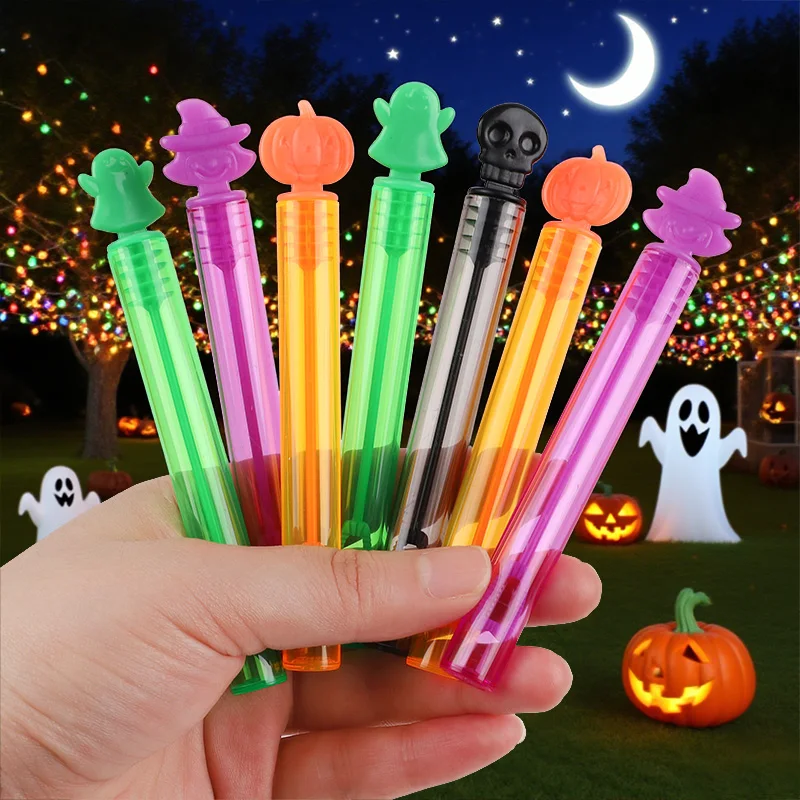 12-36 stücke Halloween Thema Blase Seife Flasche Kürbis Geist Leere Rohr Zauberstab Kinder Halloween Party Gefälligkeiten Süßes oder Saures Geschenk Spielzeug – Detail 1
