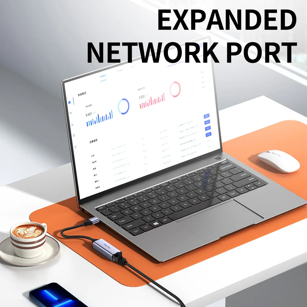 VegGieg USB 유형 C 기가비트 이더넷 어댑터 1000Mbps /100Mbps RJ45 노트북 스위치 폰용 유선 네트워크 카드 LAN 변환기
