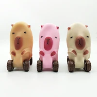 Capybara Squeeze Car Toy Stretchable Capybara Car With Wheels Creative Stress Relief Sensory Toy Funny Capybara Fidget Toy 2