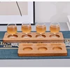 Wood bamboo Serving Tray Beer Tasting Flight Sampler Boards Scotch Flight Serving Tray For Bar, Brewery, Gifts, Party, Education 5