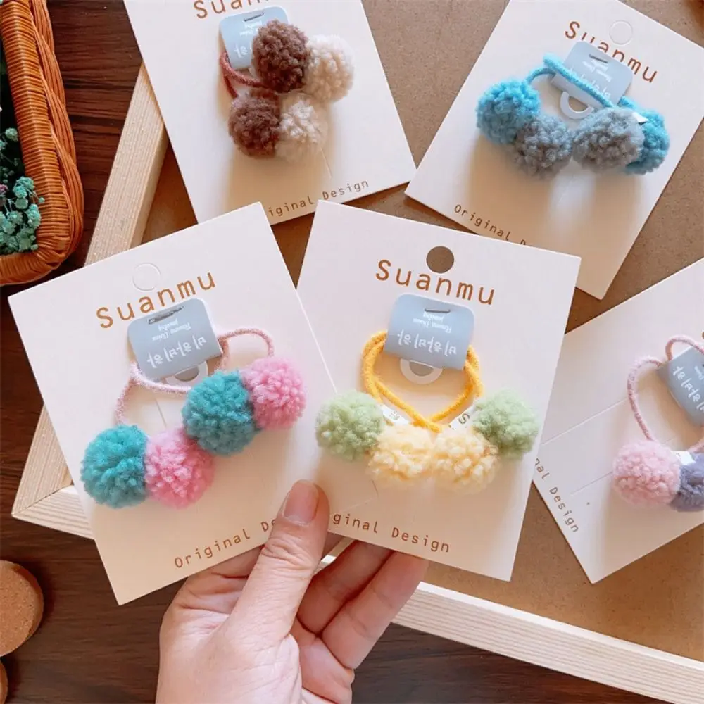

High Elastic Hairball Hair Rope Elegant Ponytail Holder Cute Hair Tie Rubber Band Headdress Plush Hair Tie Daily