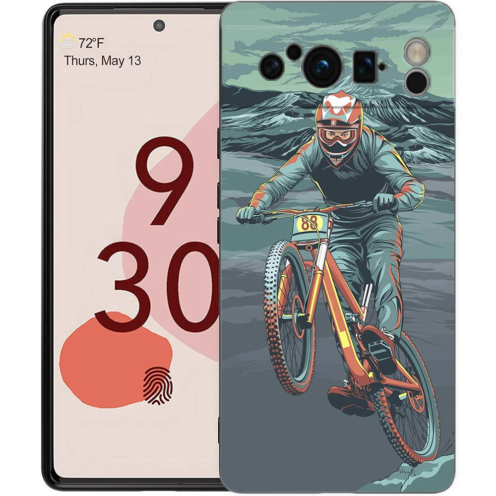 Cycling Art Shockproof Soft TPU Phone Case Cover – Durable Protection with Stylish Design