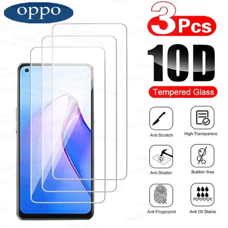 

3PCS Tempered Glass For OPPO Reno8 7 Pro Plus Lite 4G 5G Reno8Z 7Z SE Screen Protector Anti-Explosion Glass Film Cover