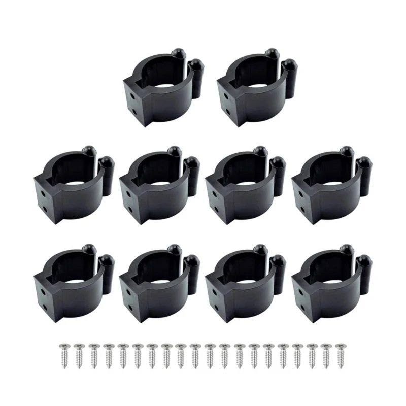 10 pcs Fishing Rod Holder Clip Replacement Fishing Poles Rod Holder Clips Billiards Pool Cue Clips Clamps Durable