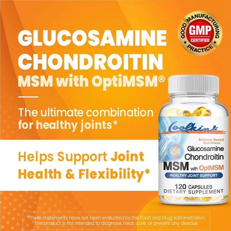 Glucosamine Chondroitin 120 Capsules Supports Joints Hair Skin and Nails glucosamine chondroitin supplement