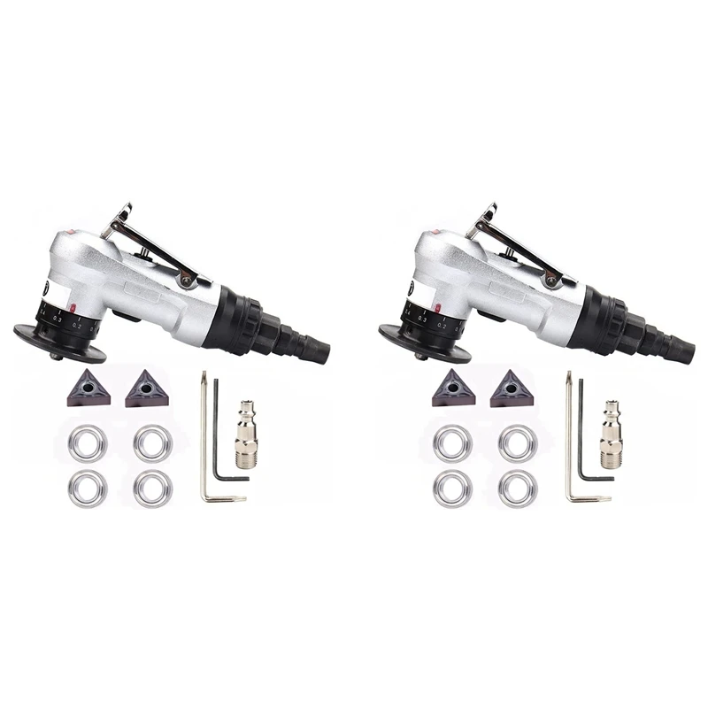 2X Smussatrice Pneumatica Manuale, Strumenti Di Smussatura Lineare, Kit Di Sbavatura Angolare Ad Arco Con Taglio In Metallo A 45 Gradi