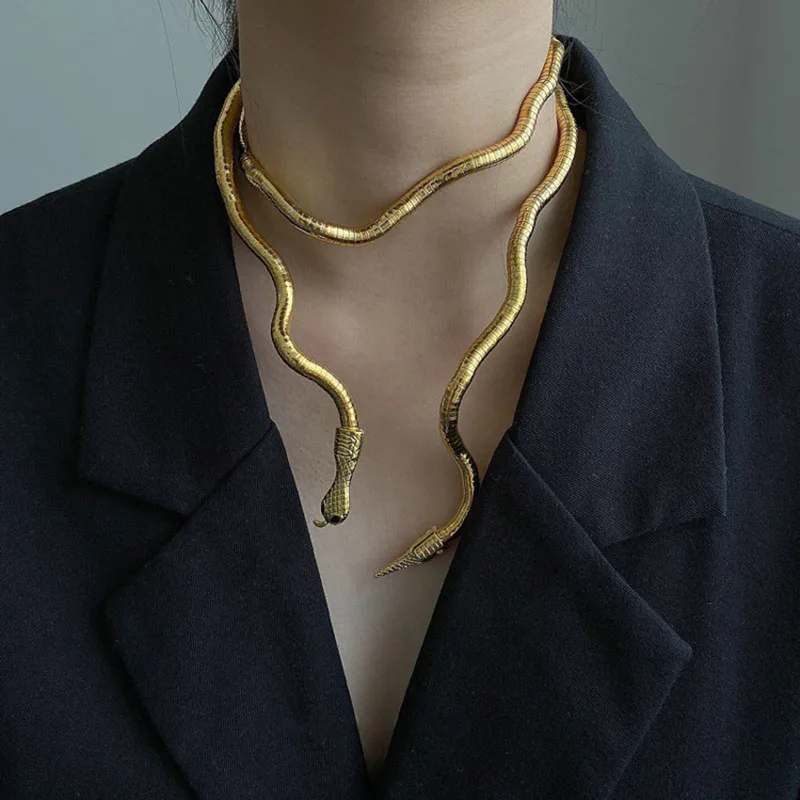 Serpentine Halskette Für Damen Modeschmuck Metallkette_voghion.com