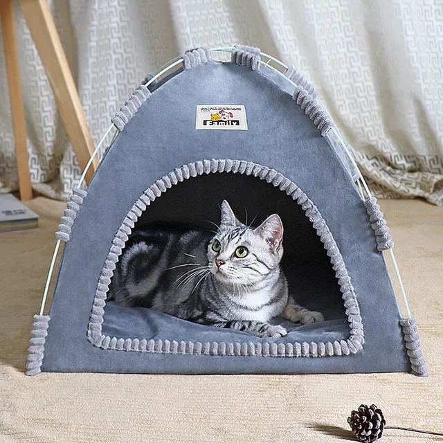 Pet Tent Bed Removable Cat Sofa Basket Canvas Semi-enclosed Cat House Dog Cave Hut Cat Sleeping Bed for Room Decor Pet Supplies Pet Tent Bed Removable Cat Sofa Basket Canvas Semi-enclosed Cat House Dog Cave Hut Cat Sleeping Bed for Room Decor Pet Supplies