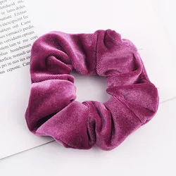 Elegant Velvet Scrunchie - Stylish Elastic Hair Accessory (Rose Red)