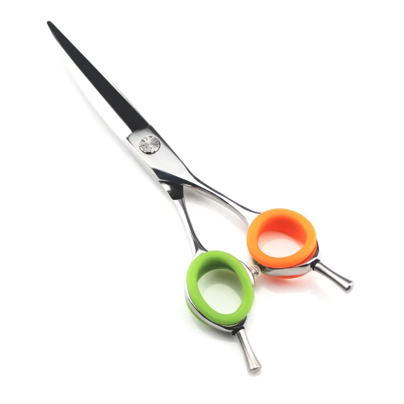 Matte Hairdressing Scissors Finger Ring Pet Scissors Professional Finger Ring Color Silicone Handle Rings for Barber Shears
