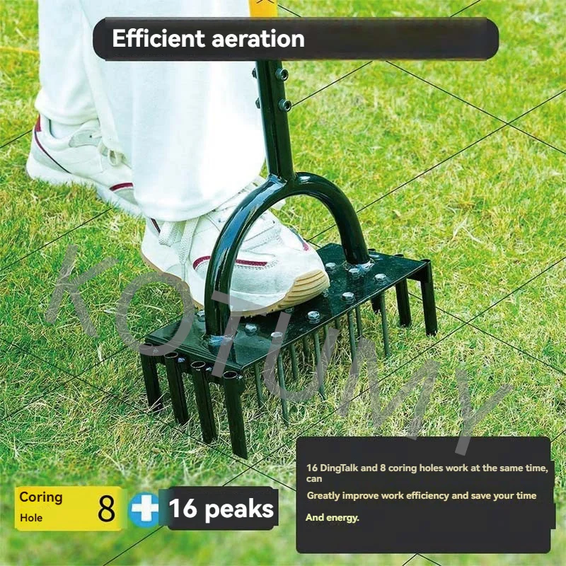 Heavy Duty Rasen Spike Belüfter Manuelle Boden Lösen Werkzeug Für Obstgarten Bauernhof Samen Pflanzen Gras Wurzel Belüftung Mit Kern Lagerung – Detail 7