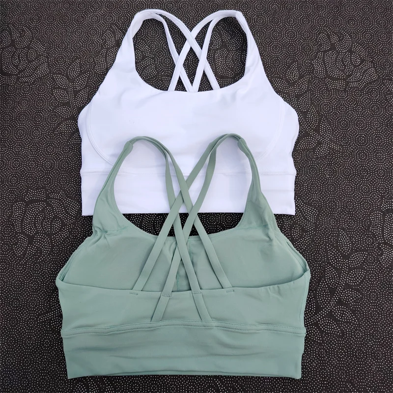 Yoga Vest Sports Bra Gym Women's Sports Underwear Exercise Running Cross Shoulder Strap Sexy Back Fashion Hot Girl Fitness Top