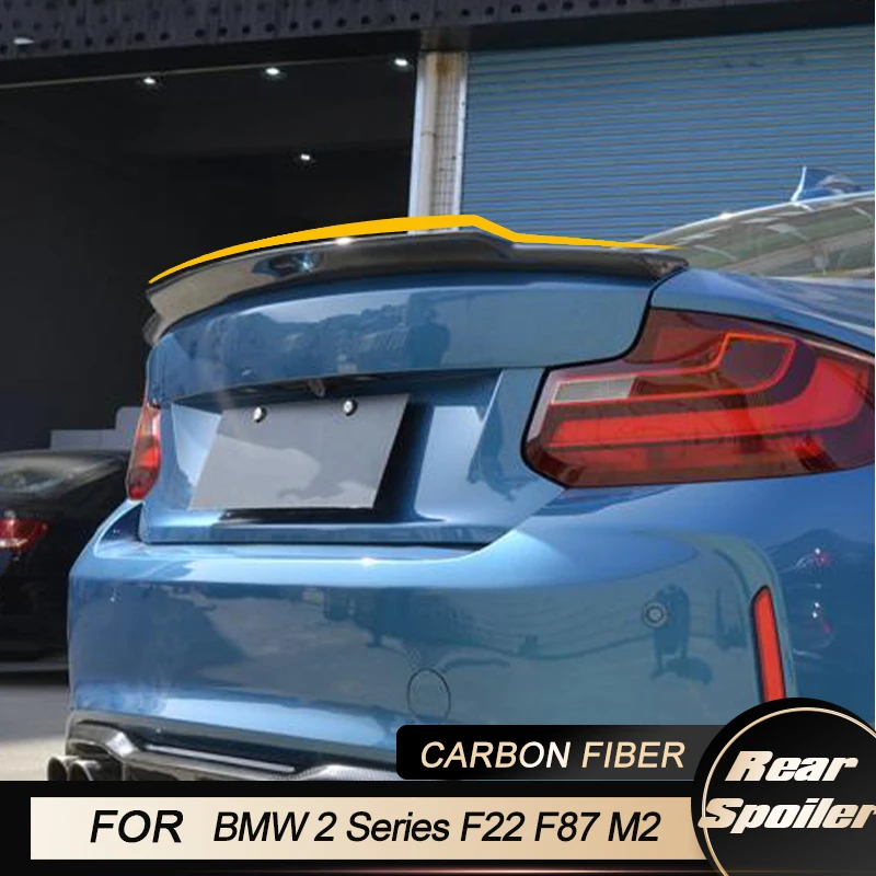 

Car Rear Trunk Spoiler Wing For BMW 2 Series F22 F87 M2 Coupe 2016 2017 M Sport Racing Rear Boot Lid Wing Spoiler Carbon Fiber