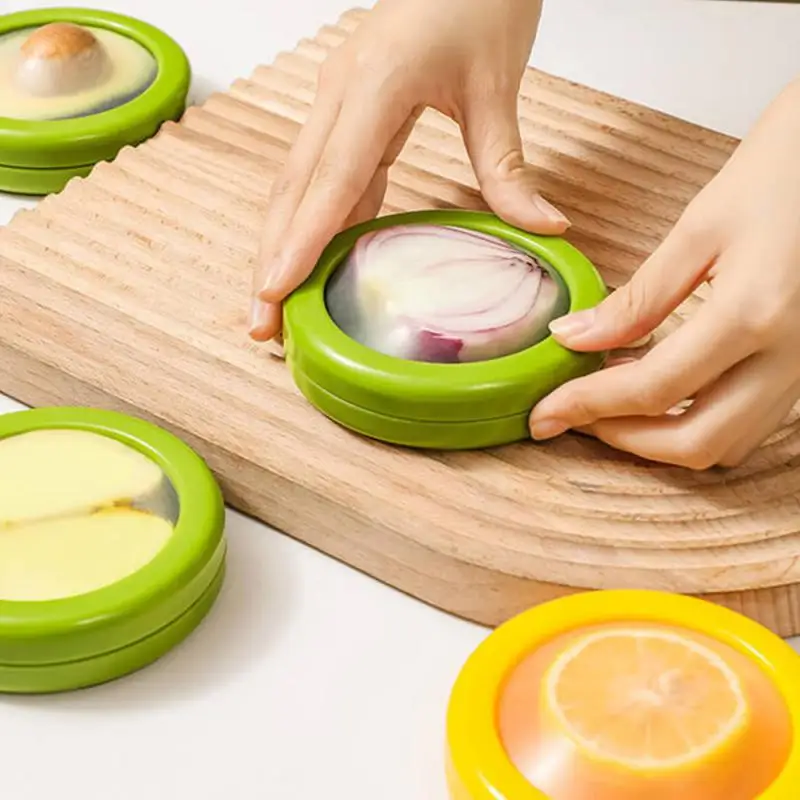 New Refrigerator Fresh-keeping Box Avocado Tomato Onion Cut In Half Fresh-keeping Container Food Seal Cover Kitchen Accessories 3