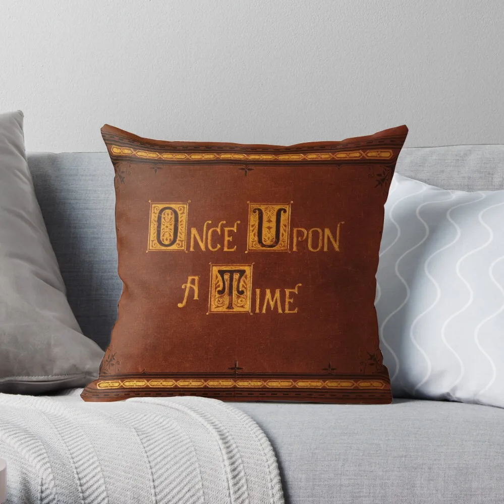 

Once Upon A Time - Book Sticker Throw Pillow Sitting cushion pillow cases