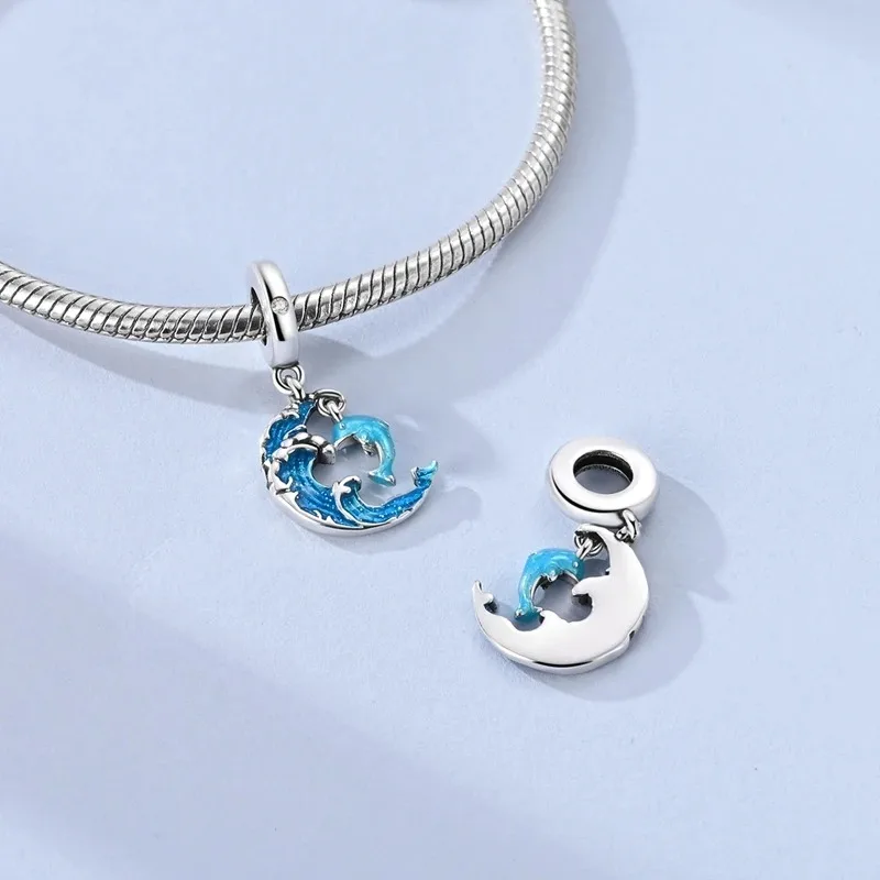 Ocean Blue Silver Charm 5