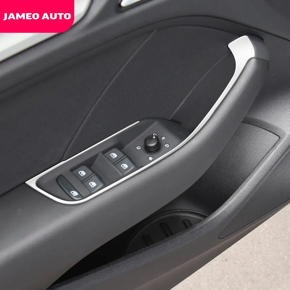 Inner Window Glass Panel Armrest Lift Switch Button Trim Frame for Audi