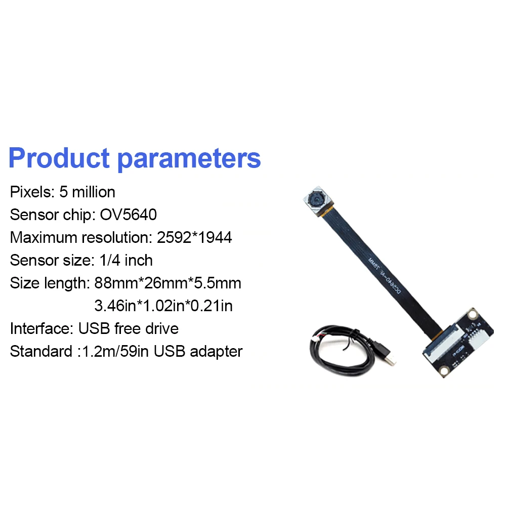 Cameramodule OV5640 5MP 2592 * 1944P AutoFocus OTG UVC USB-cameramodule voor LinuxMac