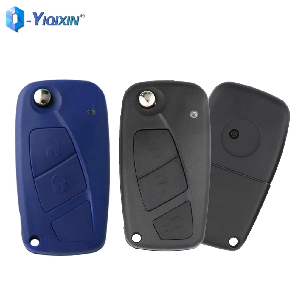 YIQIXIN For FIAT 500 Punto Ducato Stilo Panda Idea Doblo Bravo Fiorino Remote Flip Car Key Shell 2/3 Buttons Smart Auto Fob Case 3 buttons remote car key fob shell replacement flip folding car key case cover fit for fiat punto ducato panda idea doblo bravo