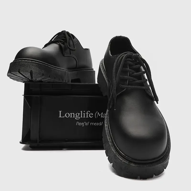 

Formal at Work Leather Shoes Men's Korean-Style Men's Lace-up Student Wedding Shoes Work Teenagers British Office