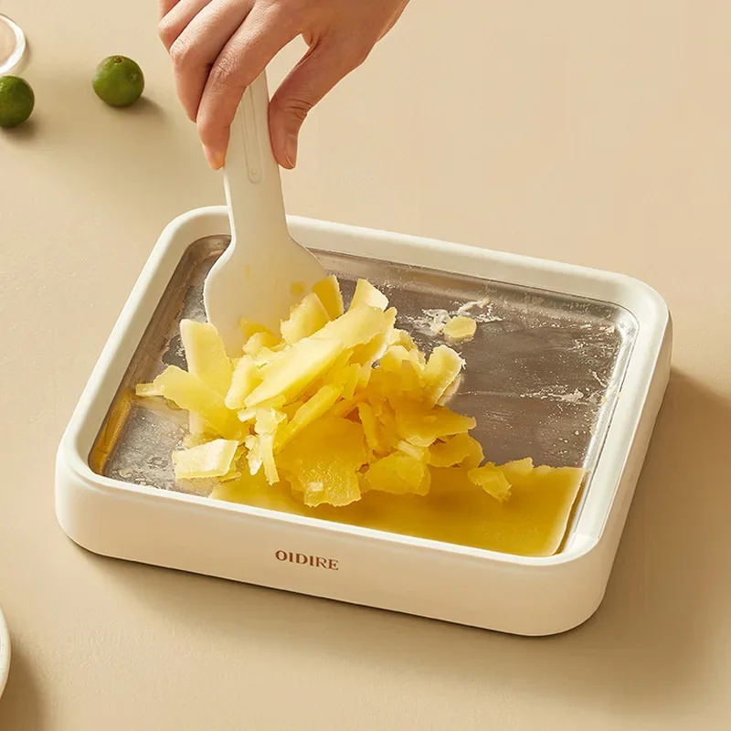 Mini Ice Cream Maker For Kids Stainless Steel Non Electric Roll Machine Home Use