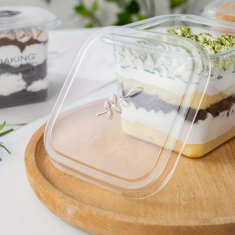 10/25/50 Pcs Transparent Cake Boxes, Disposable Plastic Tiramisu Dessert Cups, Bowls, C... - SKU TCB01937 - UGI Packaging