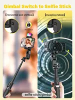 AOCHUAN 1-Axis Handheld Gimbal Stabilizer Selfie Stick Tripod with Fill Light AI Face Tracking Gesture Operation Multipurpose - Image 4