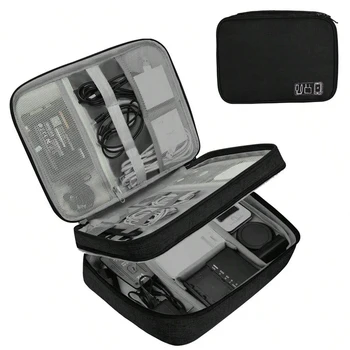 Borsa Portatile per Accessori Elettronici, Organizer Impermeabile per Cavi USB, Custodia per Dispositivi Digitali