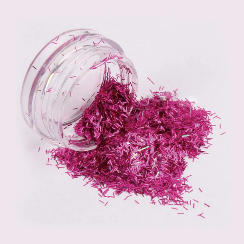 12 Colors Ribbon Nail Glitter Powder Nail Manicure Decorations Fashion Glitter Nail Art Tool - 3