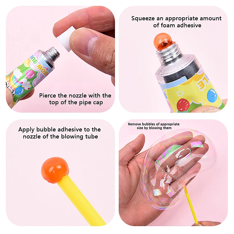 Safe Magic Bubble Glue Toy Blowing Colorful Bubble Ball Plastic Balloon EYE