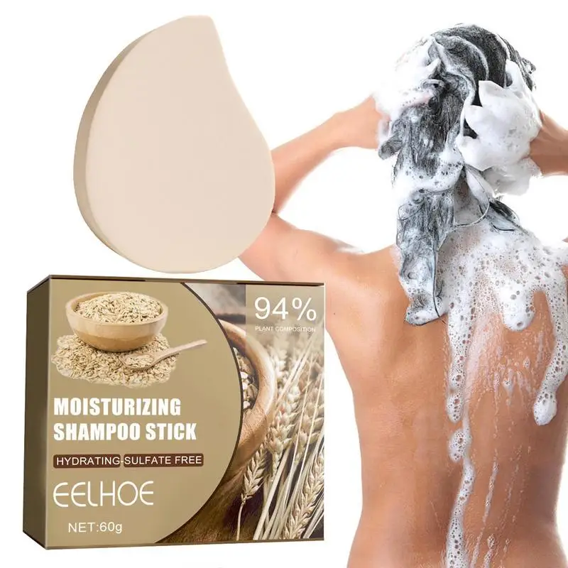 

Oat & Rice Shampoo Bar Hairthentic Invigorating Soap Bar Moisturizing Shampoo Sticks Anti Hair Loss Rice Water Shampoo Bar