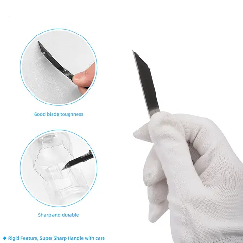 FOSHIO 200pcs Carbon Steel Snap Off Spare Blades Car Vinyl Film Sticker Craft Utility Knife Replacement 30 Degree Cutting Tools - Image 2