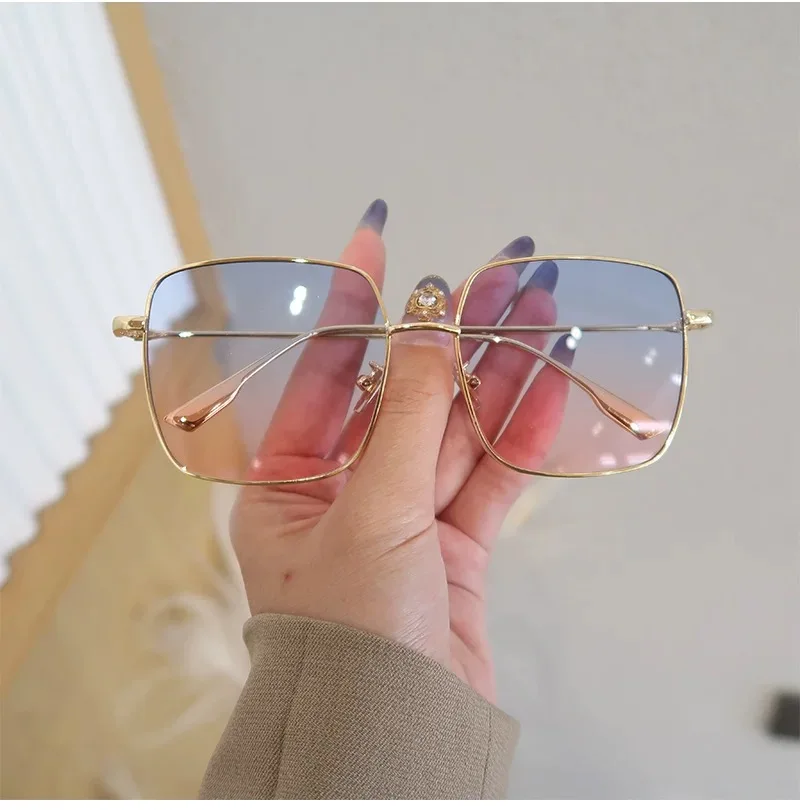 Sighttoo 2022 Solglasögon Kvinnor Kantlösa fyrkantiga Modeglasögon Dammode Personlighet Nyanser Gradient Glasögon UV400_voghion.com