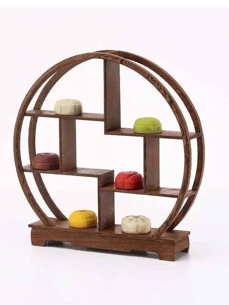 Vintage Mini Tables and Chairs, Dessert Plate, Sushi Wedding Dim Sum Display Rack, Wooden Tableware, New Chinese Style