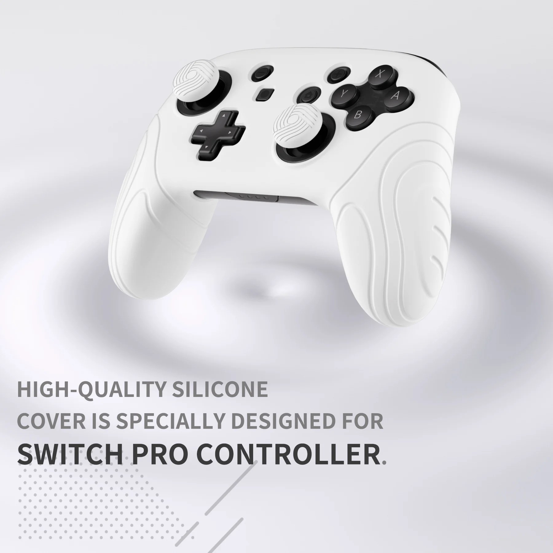 PlayVital Samurai Edition Ergonomic Silicone Skin Protective Case W/2 Thumb Grips for Nintendo Switch Pro Controller