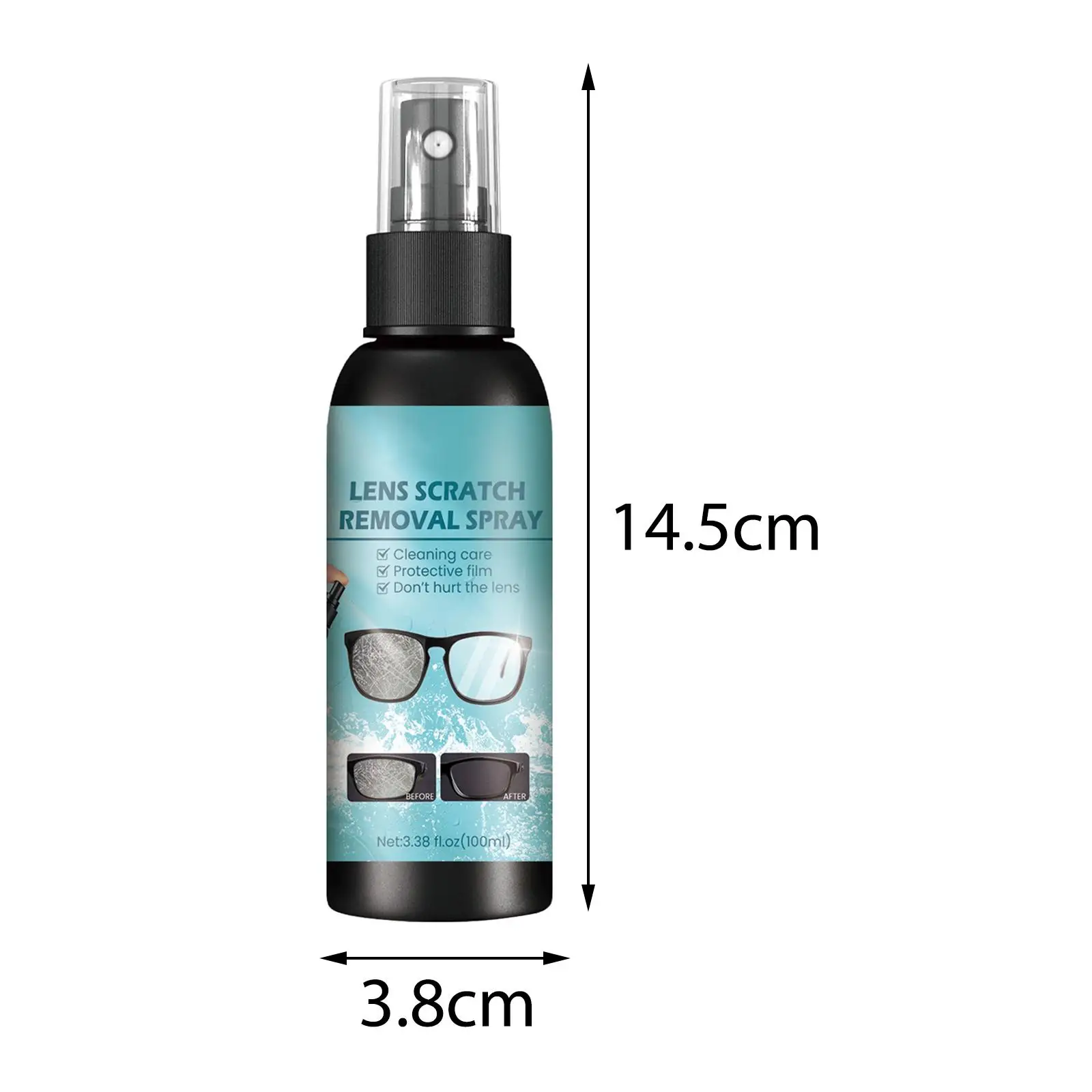 Eyeglasses Lens Scratch Remover 100ml Glasses Cleaner Supplies Eyewear Accessories Glasses Cleaner Lens Scratch Removal Spray glasses lens cleaner spray