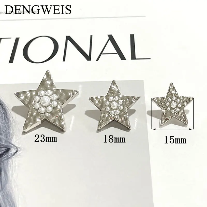 10 Pcs Small Metal Buttons - 15mm Pearl Style Decorative Buttons For DIY Sewing & Crafts - View #6